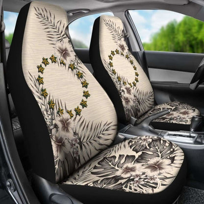 Cook Islands Car Seat Covers The Beige Hibiscus (Set Of Two)