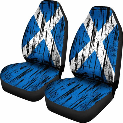 Scotland Grunge Flag Car Seat Cover