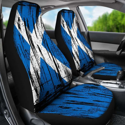 Scotland Grunge Flag Car Seat Cover