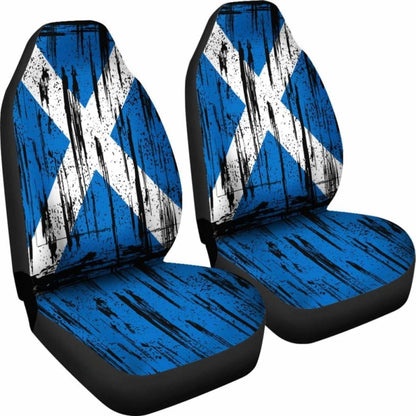 Scotland Grunge Flag Car Seat Cover