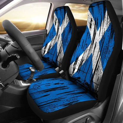 Scotland Grunge Flag Car Seat Cover