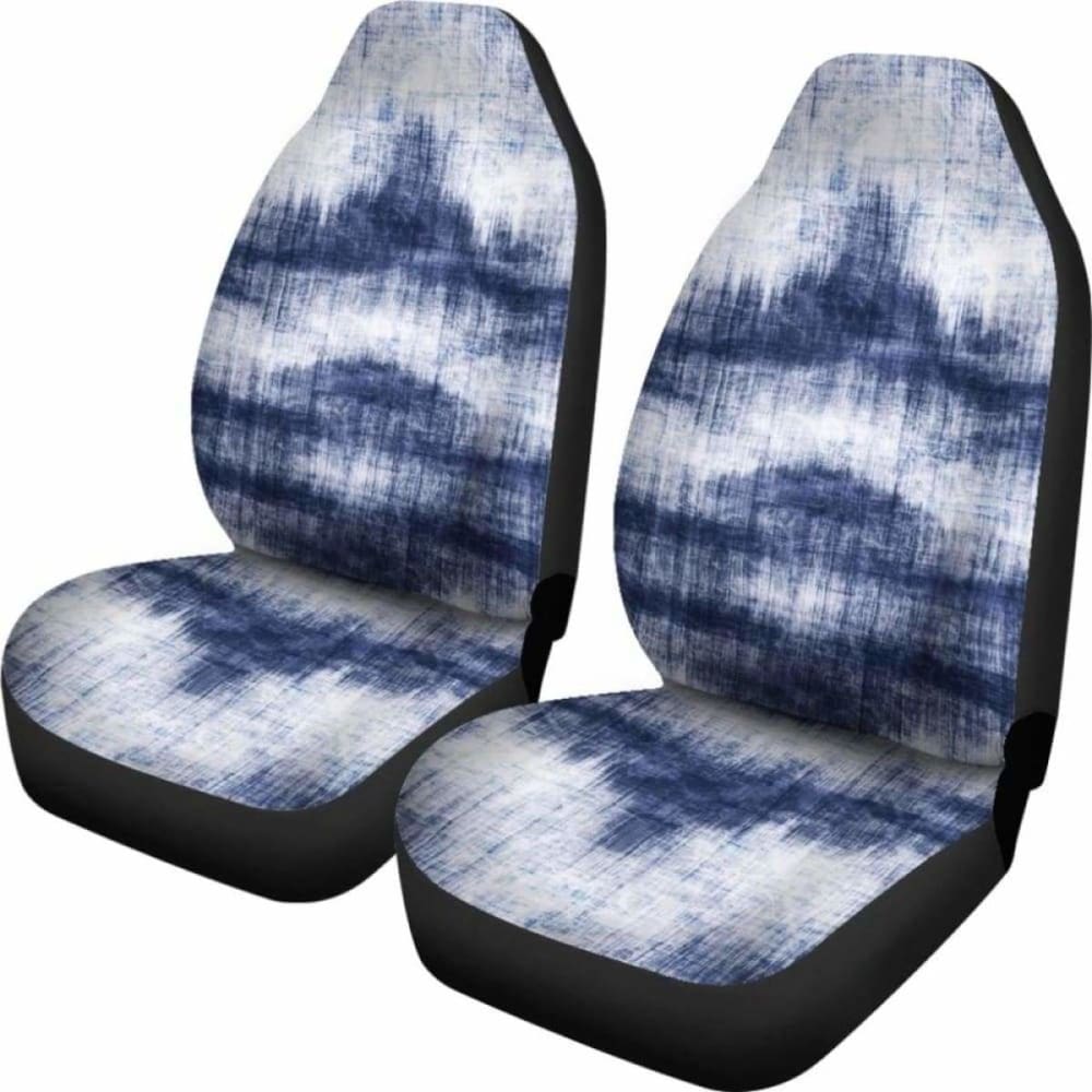 Denim Blue Abstract Grunge Car Seat Covers