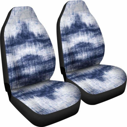 Denim Blue Abstract Grunge Car Seat Covers