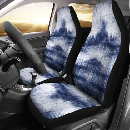 Denim Blue Abstract Grunge Car Seat Covers