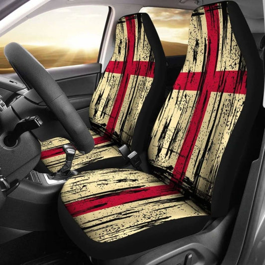 England Grunge Flag Car Seat Cover