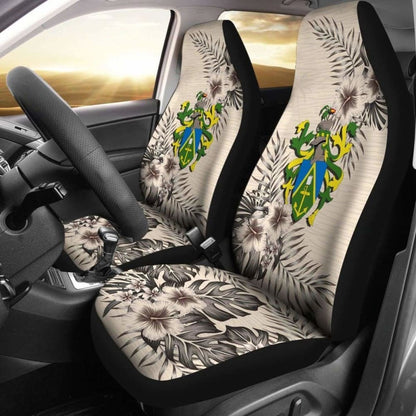 Pitcairn Islands Car Seat Covers The Beige Hibiscus (Set Of Two)