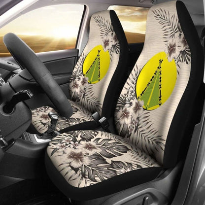 (Sivage) Wallis And Futuna Car Seat Covers The Beige Hibiscus (Set Of Two)
