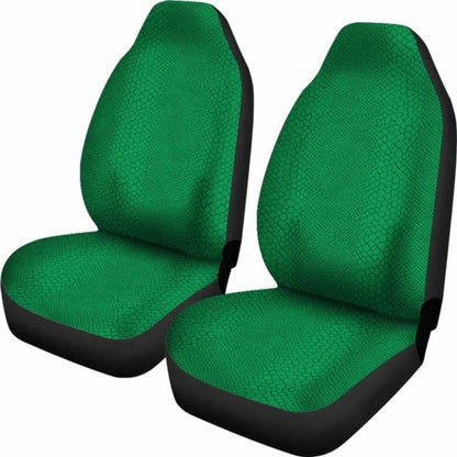 Bright Green Reptile Snake Skin Scales Car Seat Covers