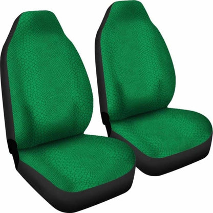 Bright Green Reptile Snake Skin Scales Car Seat Covers