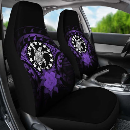 Cook Islands Car Seat Cover Purple Hibiscus
