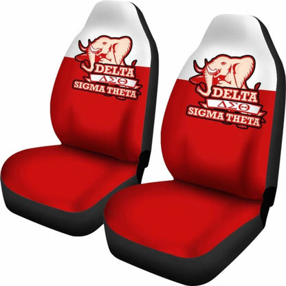 African Delta Sigma Theta Car Seat Covers - Elephant Logo -