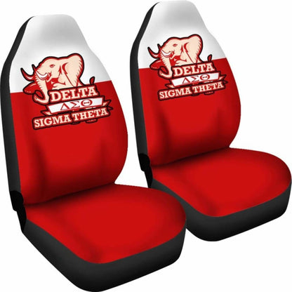 African Delta Sigma Theta Car Seat Covers - Elephant Logo -