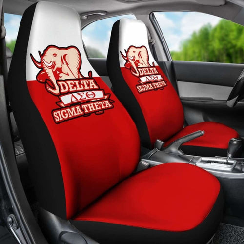 African Delta Sigma Theta Car Seat Covers - Elephant Logo -