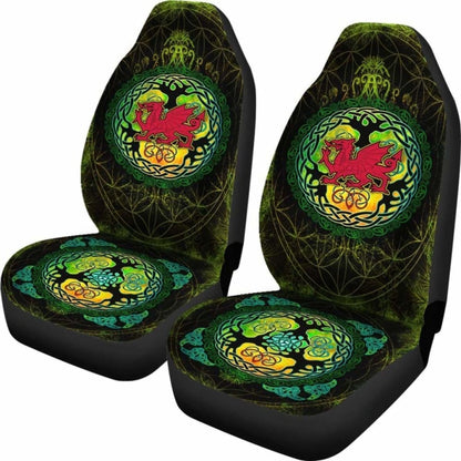 Wales Celtic Car Seat Covers - Cymru Tree Of Life -