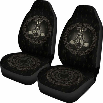 Viking Mjolnir Hammer Rune Car Seat Covers