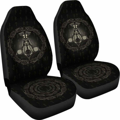 Viking Mjolnir Hammer Rune Car Seat Covers