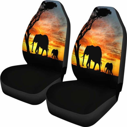 Elephant Sunset Car Seat Covers