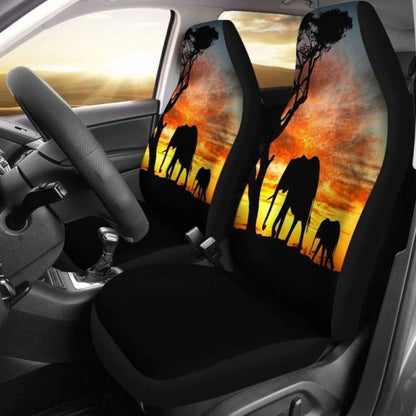 Elephant Sunset Car Seat Covers