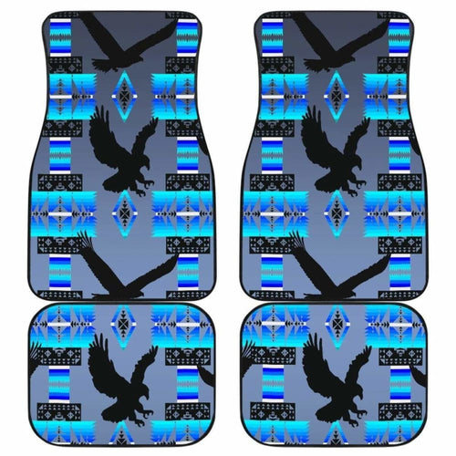 Seven Tribes Midnight Lake Eagle Front And Back Car Mats (Set Of)