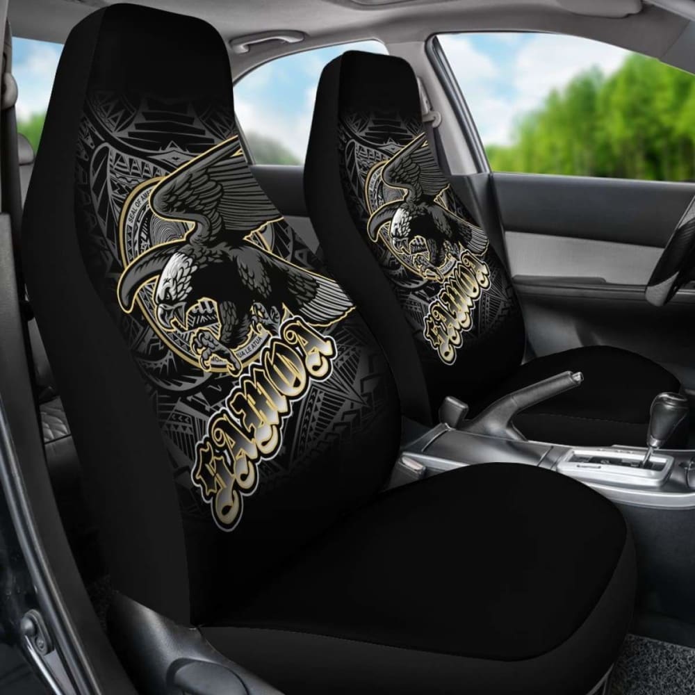 American Samoa Eagle Car Seat Covers - American Samoa Seal -