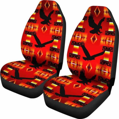 Seven Tribes Eagle Red Car Seat Covers