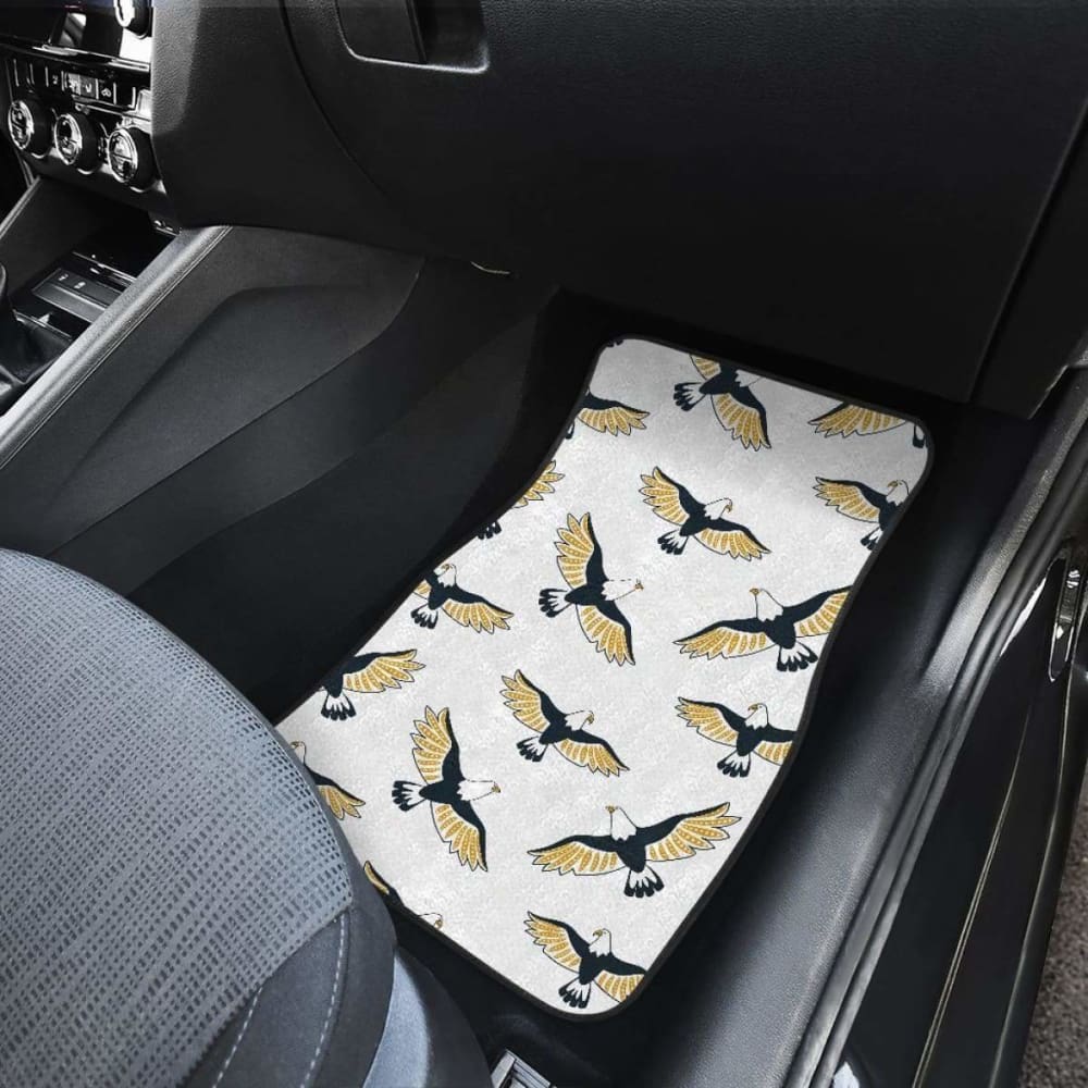 Eagle Pattern Print Design  Front And Back Car Mats