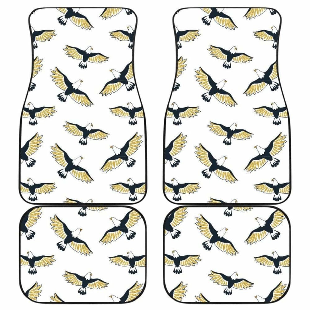 Eagle Pattern Print Design  Front And Back Car Mats