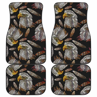 Eagle Pattern Print Design  Front And Back Car Mats