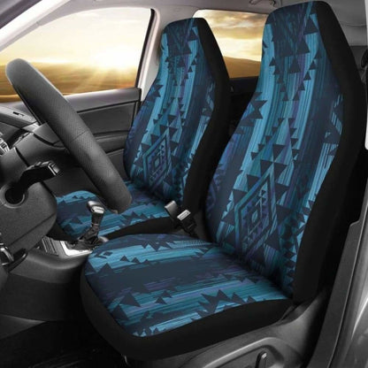 Blue Boho Aztec Streaks Car Seat Covers