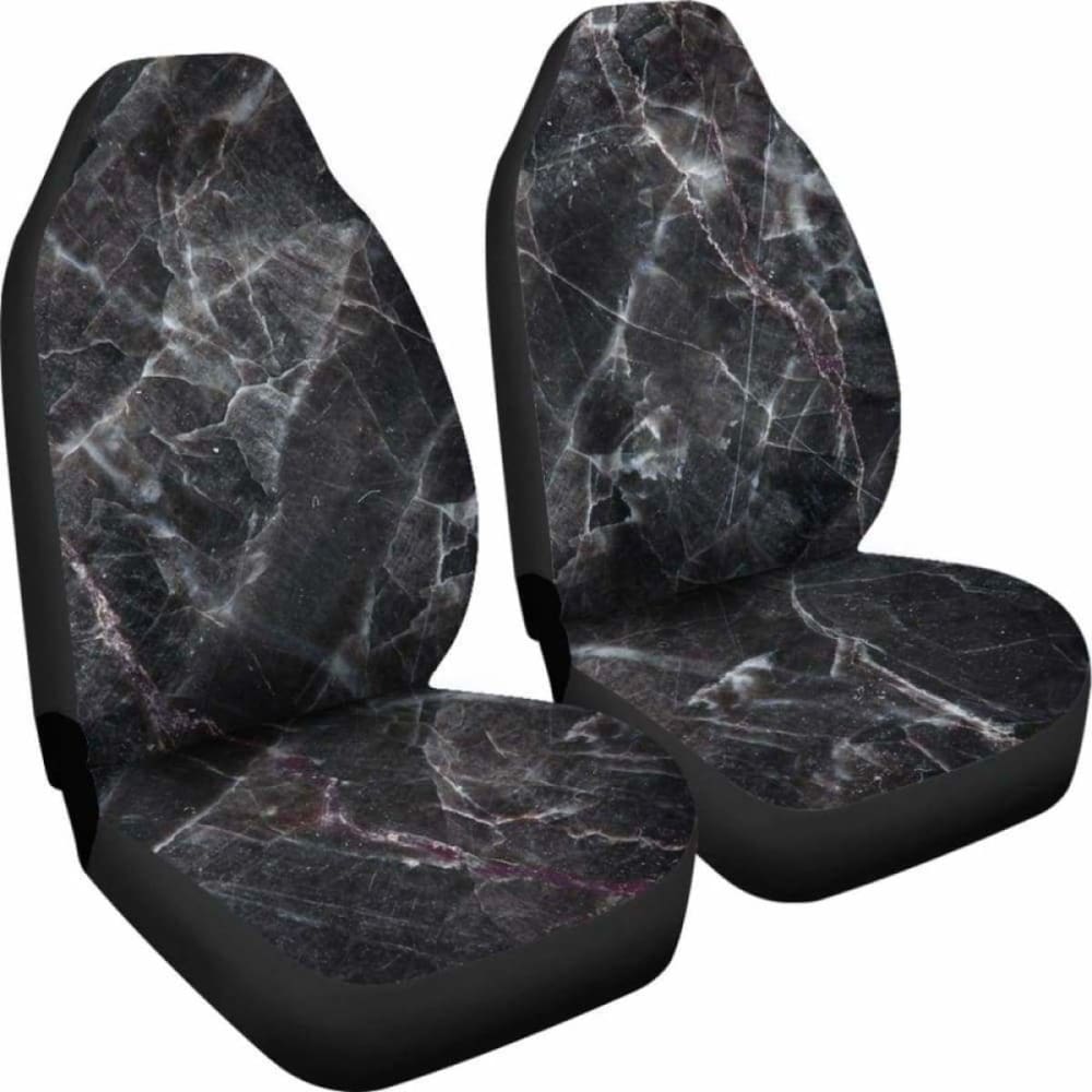 Dark Grey Stone Marble Car Seat Covers