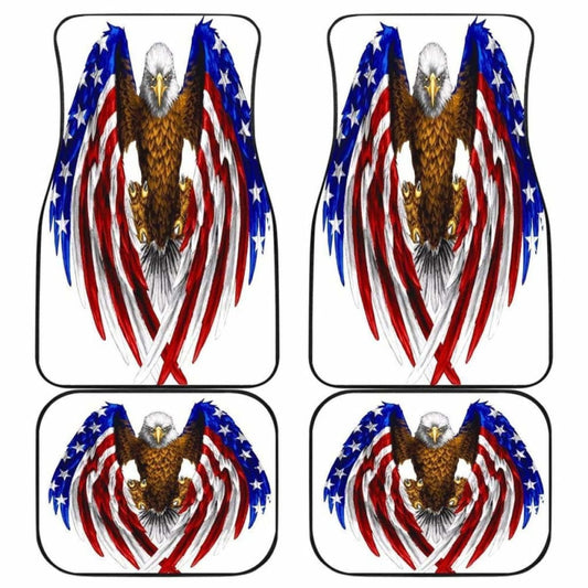 American Bald Eagle Front And Back Car Mats (Set Of)