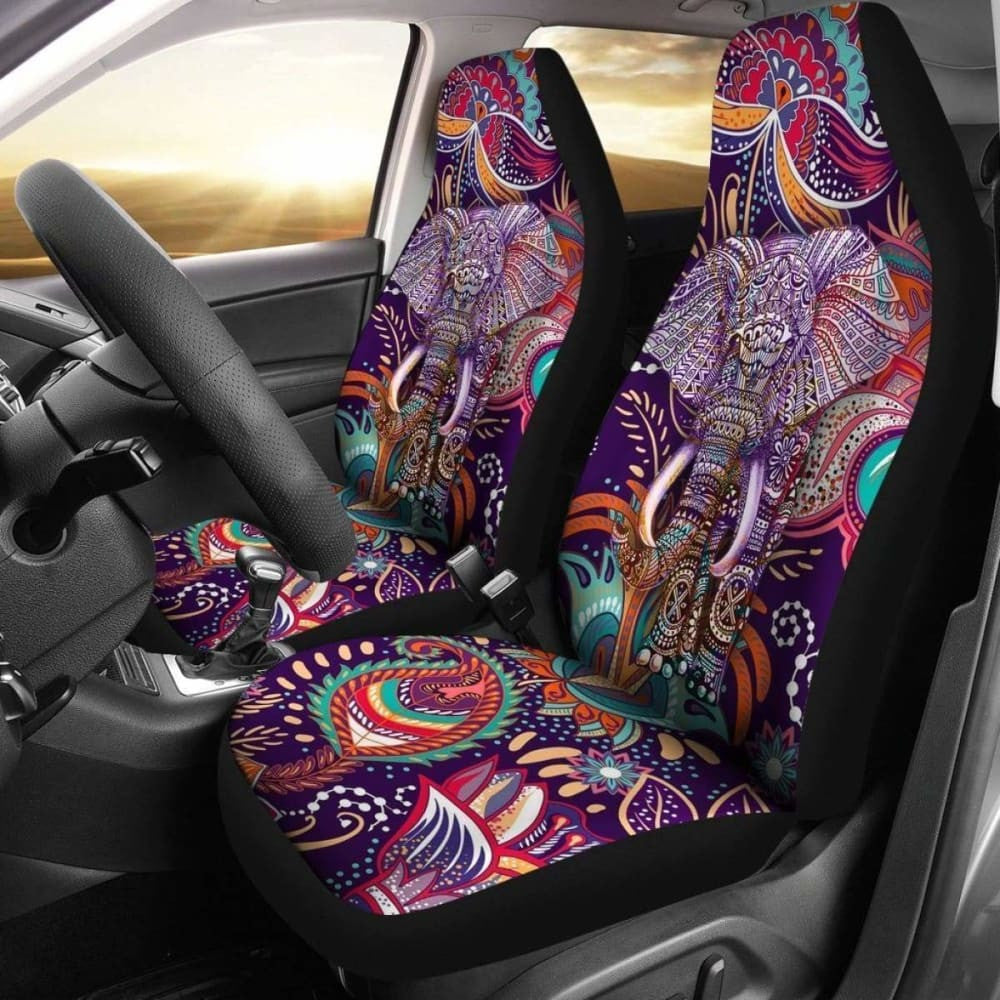 Colorful Pattern Elephant Car Seat Covers Amazing