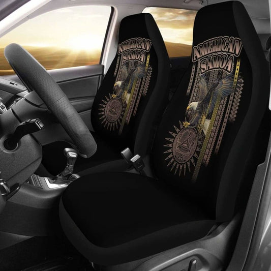 American Samoa Polynesian Car Seat Covers - Eagle Coat Of Arms -