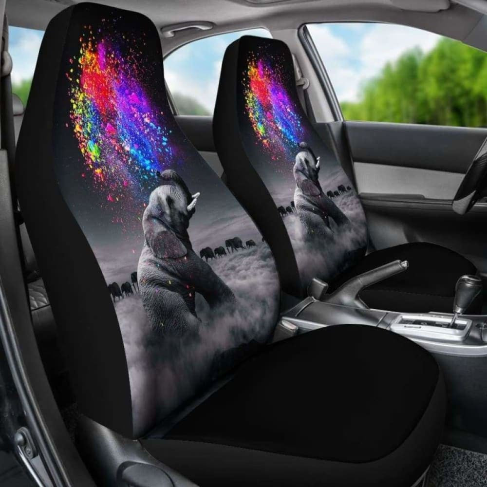 Elephant Rainbow Car Seat Covers