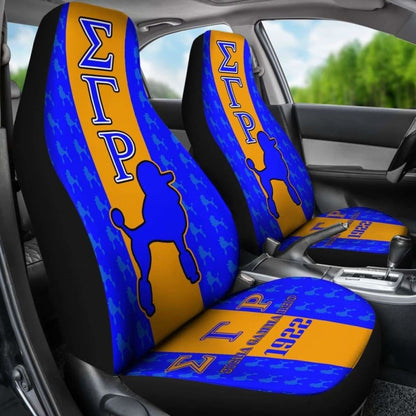 African Car Seat Covers - Sigma Gamma Rho Poodle Symbol -