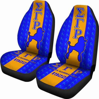 African Car Seat Covers - Sigma Gamma Rho Poodle Symbol -