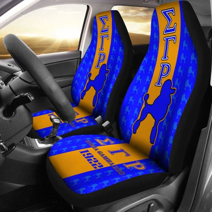African Car Seat Covers - Sigma Gamma Rho Poodle Symbol -