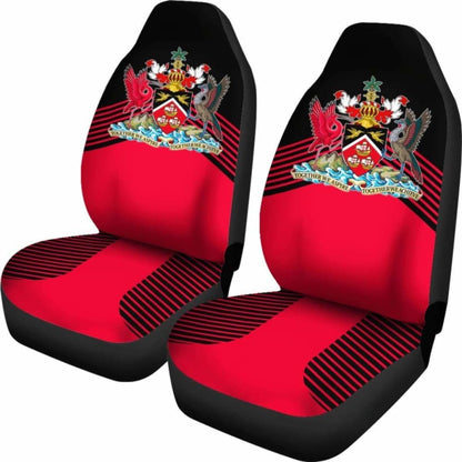 Trinidad And Tobago Black Coat Of Arms Car Seat Covers