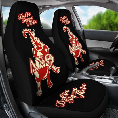 Delta Sigma Theta Car-Suv Seat Cover Black-Elephant