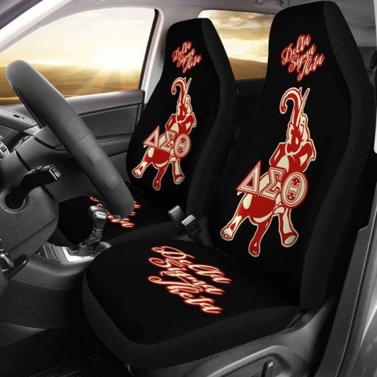 Delta Sigma Theta Car-Suv Seat Cover Black-Elephant