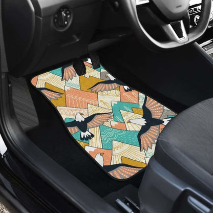 Eagle Pattern Print Design  Front And Back Car Mats