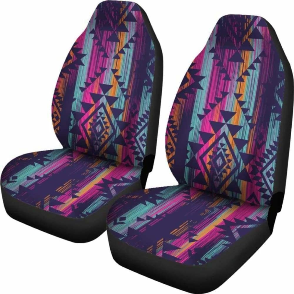 Colorful Boho Aztec Streaks Car Seat Covers
