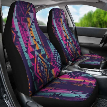 Colorful Boho Aztec Streaks Car Seat Covers