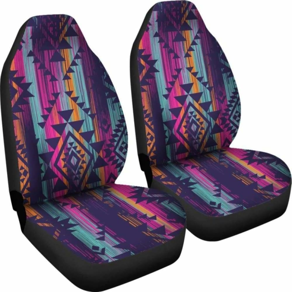 Colorful Boho Aztec Streaks Car Seat Covers