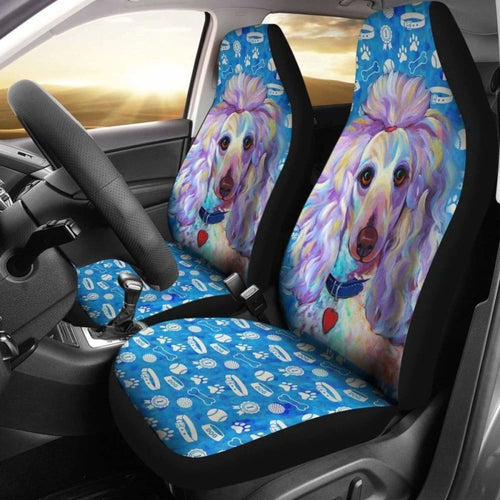 Cute Poodle Dog Car Seat Covers