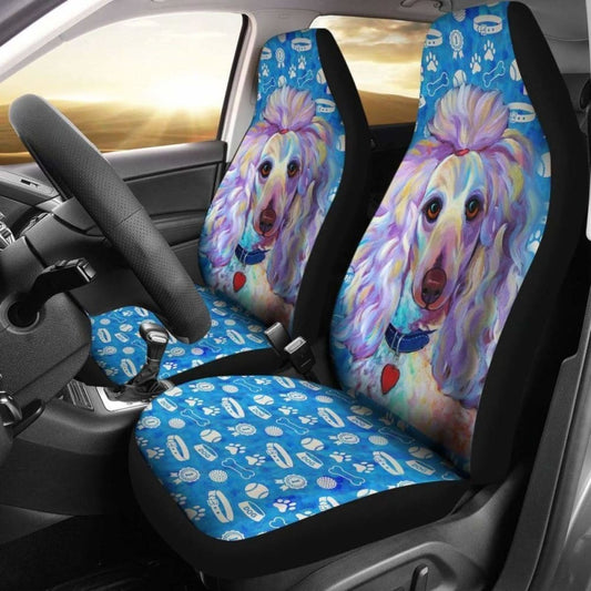 Cute Poodle Dog Car Seat Covers