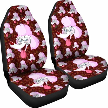 Poodle Glass Art Car Seat Covers