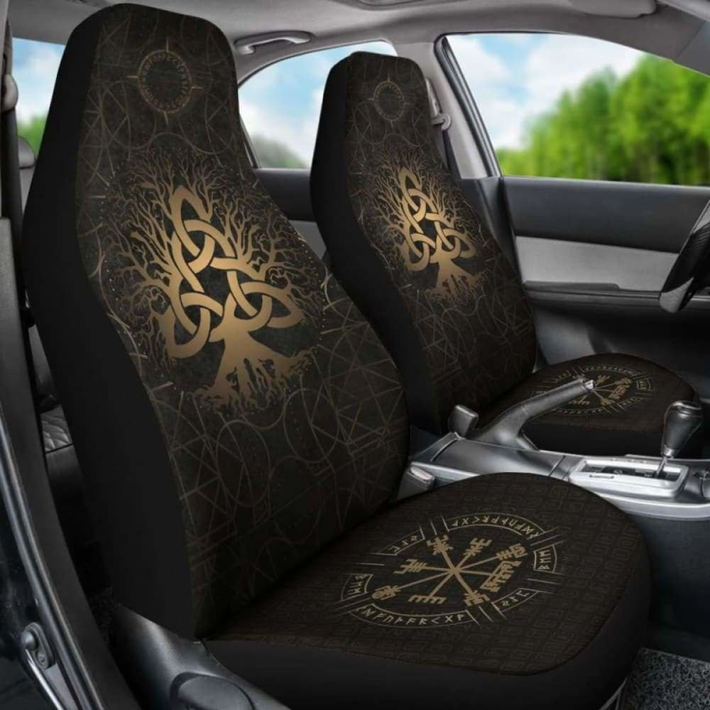 Viking Tree Of Life Vegvisir Car Seat Covers