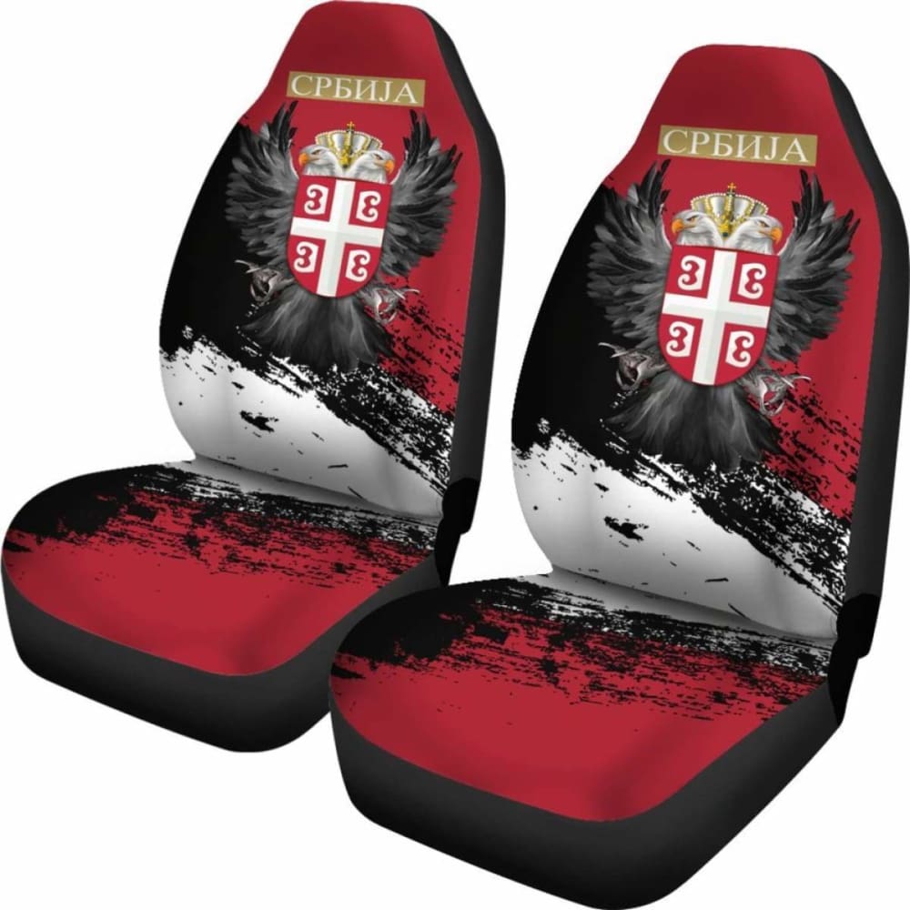 Serbia Car Seat Covers - Serbian Eagle Tattoo