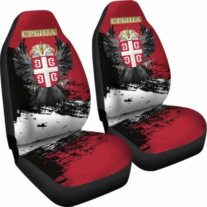 Serbia Car Seat Covers - Serbian Eagle Tattoo